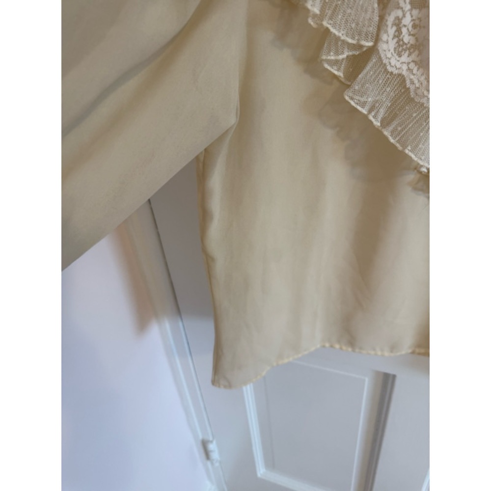 Vintage Gunne Sax Victorian Lace Long Sleeve Blouse - Picture 4 of 11
